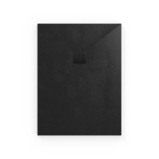  Zuhanytálca SAT Alek 100x90 cm öntött márvány fekete SATALEK10090 kád, zuhanykabin