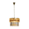 ZUMA Camille arany-borostyán kristály függesztett lámpa (ZU-19101-8) E14 8 izzós IP20