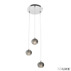 Zuma Line Króm több ágú függeszték, G9, Crystal, ZUMA-P0076-03M
