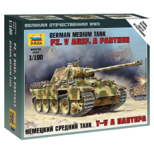  Zvezda German medium Pz.Kpfw.V Panther Ausf.A Tank 1:100 (6196) makett