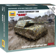  Zvezda German Superheavy Tank Maus  1:100 makett harcjármű (6213) makett