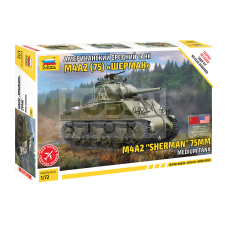 Zvezda M4 A2 (75mm) Sherman Medium Tank makett 1:72 (5063Z) makett