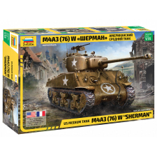  Zvezda M4 A3 76mm Sherman 1:35 makett harcjármű (3676) makett