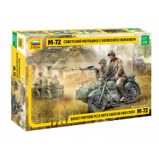 Zvezda Military Soviet WWII Motorcycle M-72 makett 1:35 (3639Z) makett