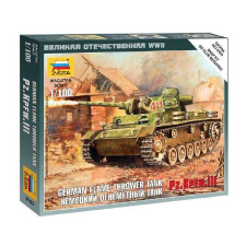  Zvezda Panzer III Flamethrower Tank  1:100 makett harcjármű (6162) makett