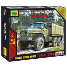Zvezda Soviet Army Truck &#039;Ural&#039; 4320 makett 1:100 (7417Z) makett