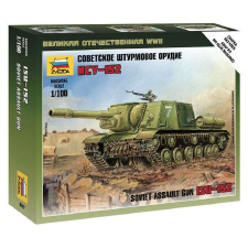  Zvezda Soviet Self-Propelled Gun ISU-152  1:100 makett harcjármű (6207) makett