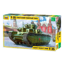  Zvezda T-35 Heavy Soviet Tank Military  1:35 makett harcjármű (3667) makett