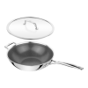 zwilling 1034499 Peak Wok serpenyő üveg fedővel 30cm - Inox