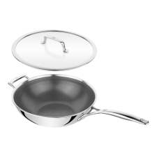 zwilling 1034499 Peak Wok serpenyő üveg fedővel 30cm - Inox edény