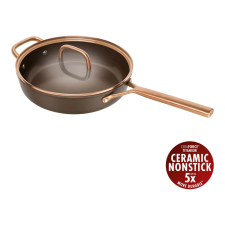 zwilling Milano Magasfalú Serpenyő Üveg fedéllel 28cm - Barna edény