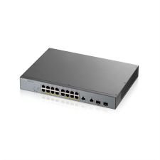 ZyXEL Switch 16x1000Mbps (16xPOE) + 2xGigabit kombó SFP Menedzselhető Rackes, GS1350-18HP-EU0101F hub és switch